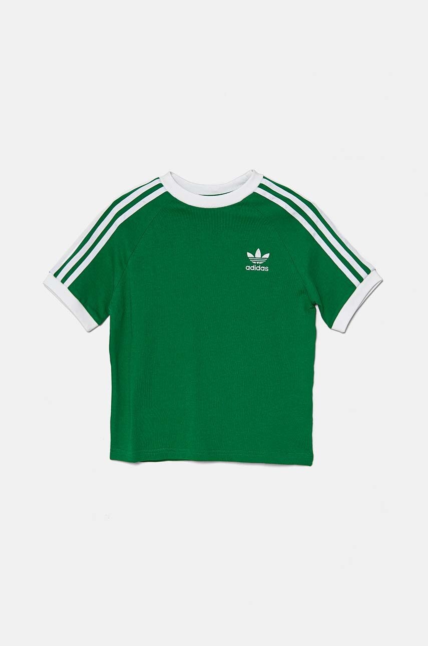 

Детска памучна тениска adidas Originals 3STRIPES TEE в зелено IY7431, Зелен