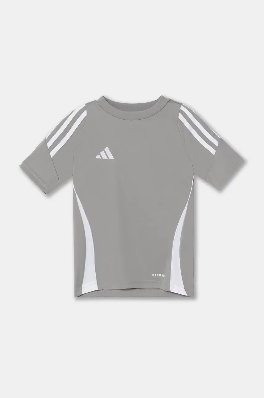 adidas Performance tricou copii TIRO24SYY culoarea gri, cu imprimeu, IS1031