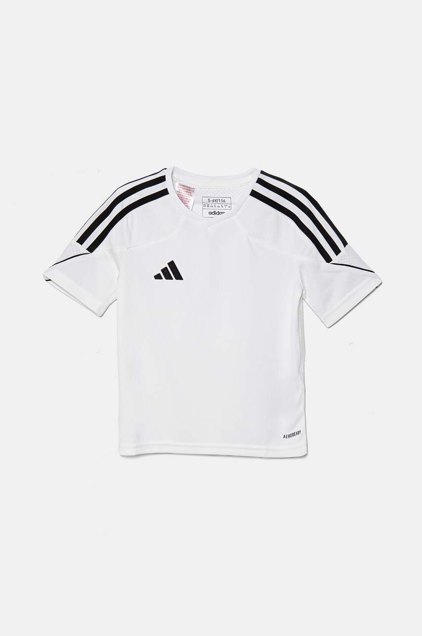 adidas Performance tricou copii TIRO 23SY culoarea alb, cu imprimeu, HR4620