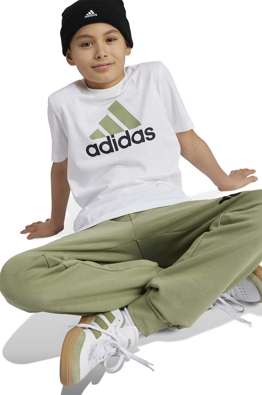 

Детска памучна тениска adidas U BL 2 TEE в бяло с принт IX9527, Бял