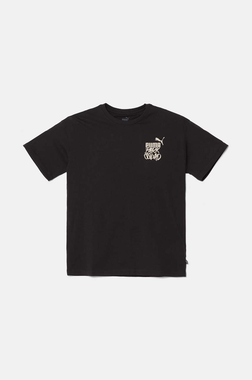 Puma tricou de bumbac pentru copii ESS+ MID 90sphic Tee culoarea negru, 681874