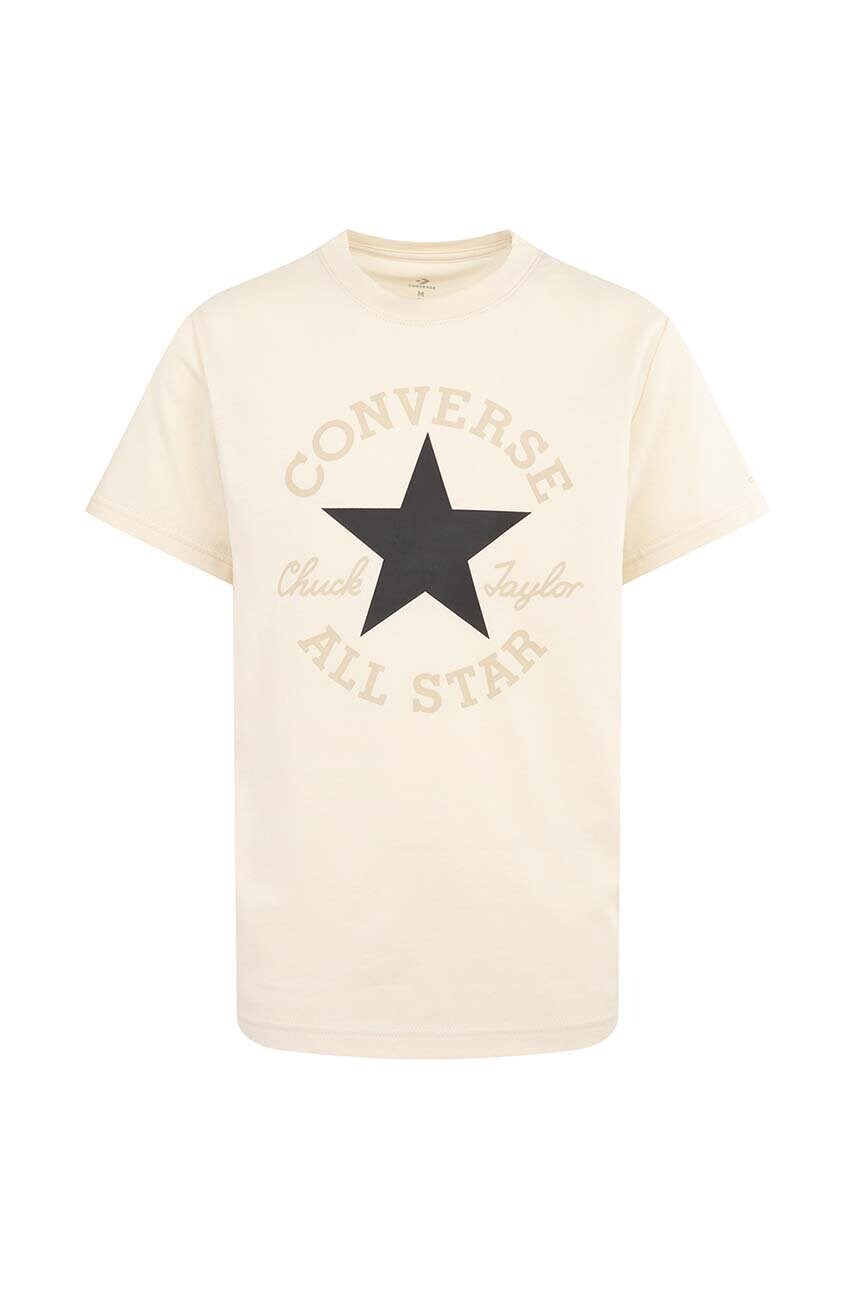 Converse tricou copii culoarea bej, cu imprimeu, 9CD483