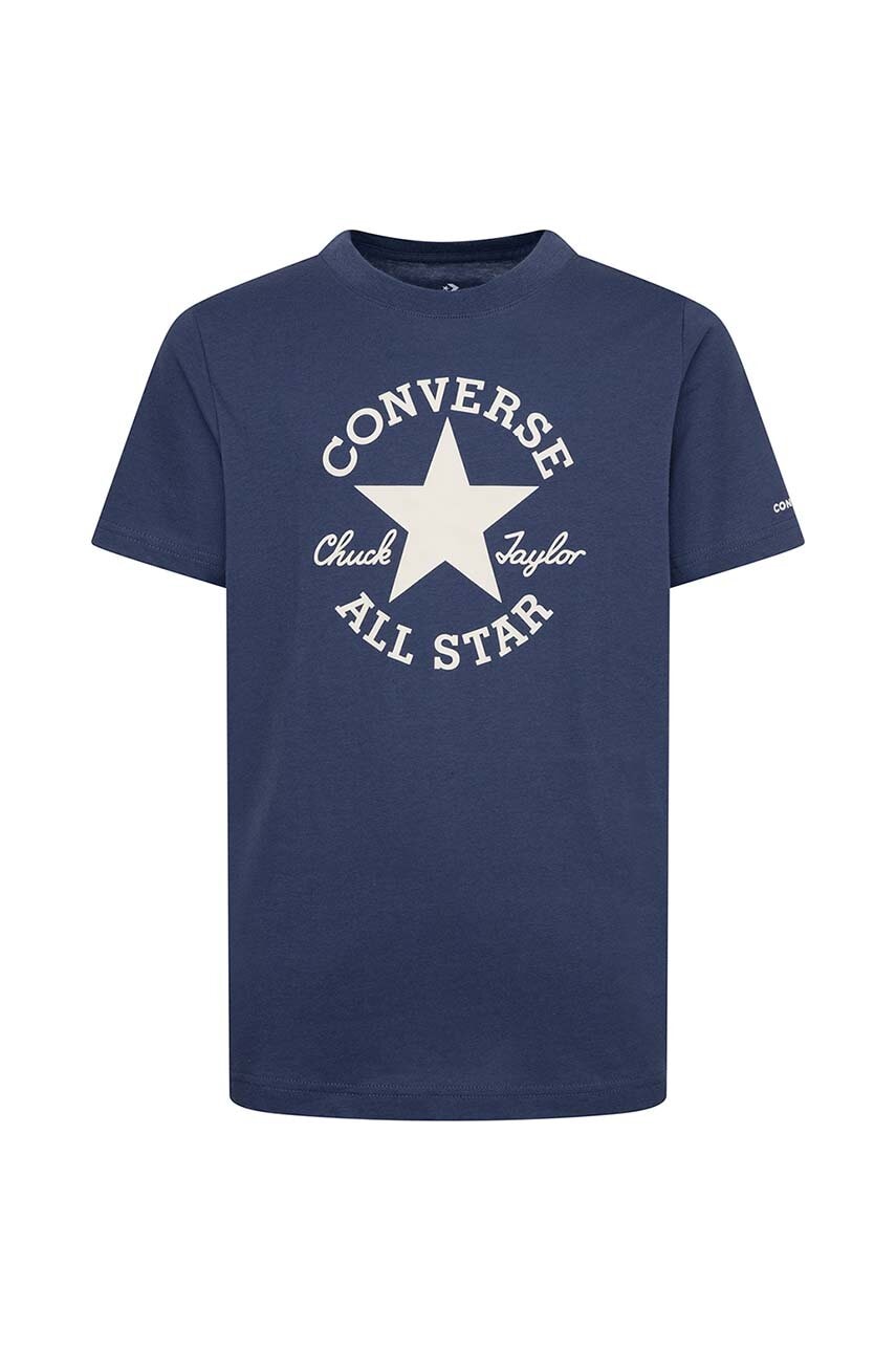 

Детска тениска Converse в синьо с принт 9CD483, Син