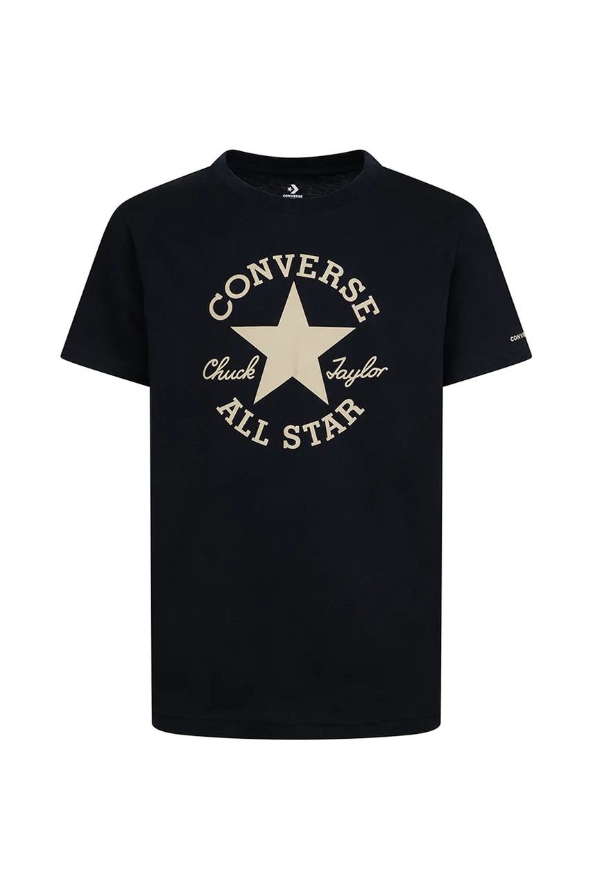 Converse tricou copii culoarea negru, cu imprimeu, 9CD483
