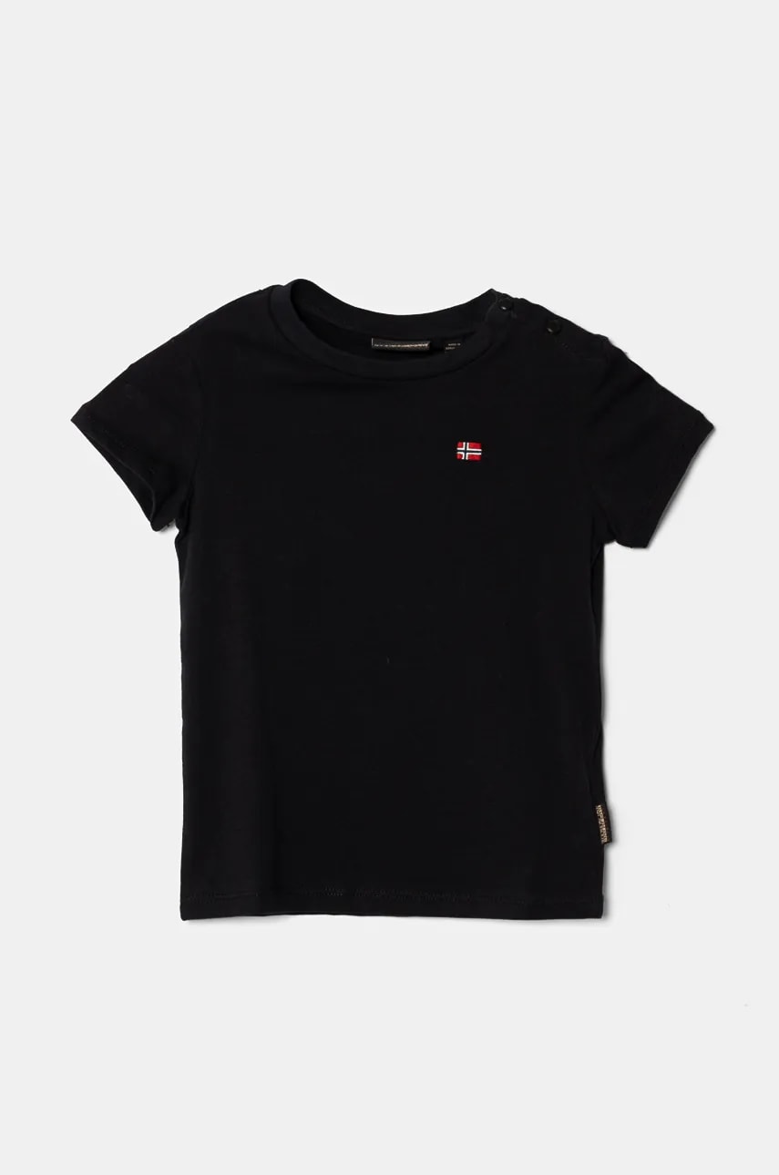 Napapijri tricou de bumbac pentru copii SALIS SS 2 culoarea albastru marin, neted, NP0A4GEH1761