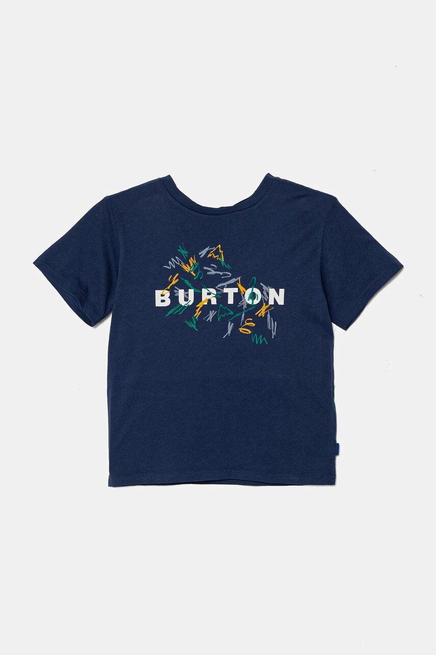 Burton tricou de bumbac pentru copii SCRIBBLE culoarea albastru marin, cu imprimeu, 243601