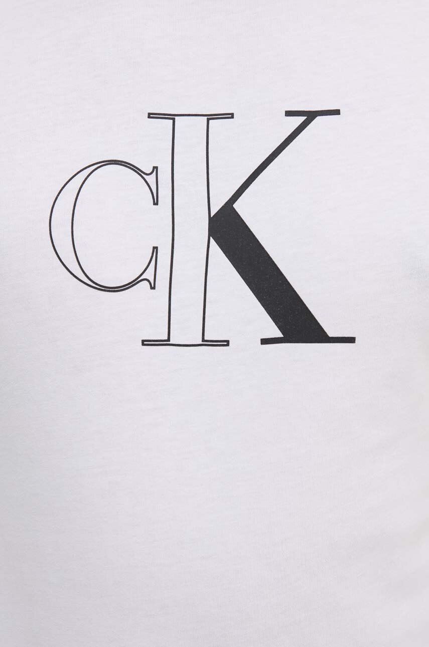 Бавовняна футболка Calvin Klein Jeans чоловіча колір білий з принтом J30J325678 