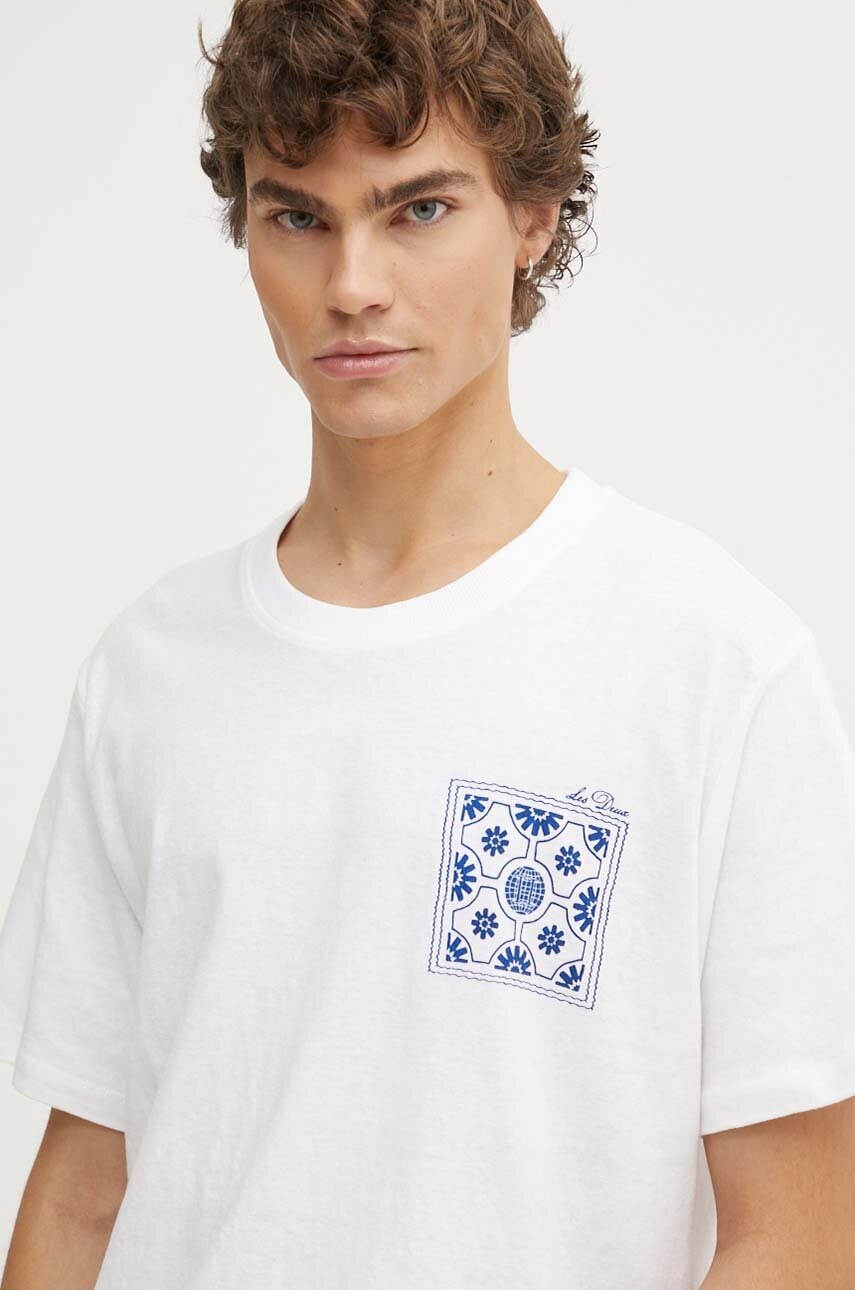 Les Deux tricou din amestec de in culoarea alb, cu imprimeu, LDM101176