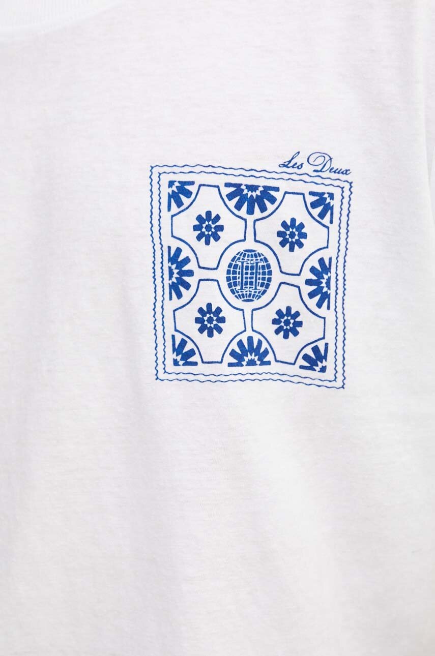 Μπλουζάκι με λινό μείγμα Les Deux χρώμα: άσπρο, LDM101176 φωτογραφία