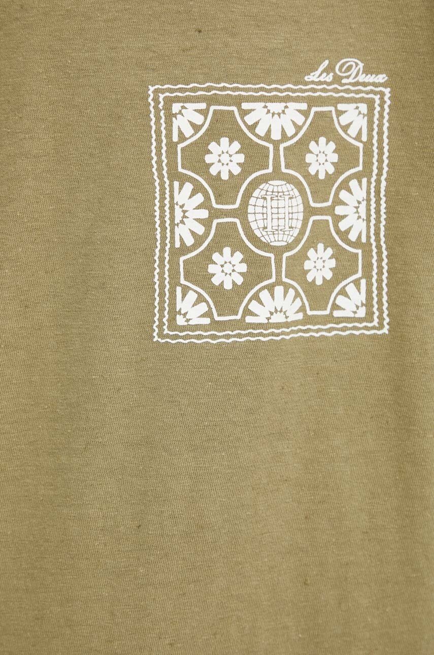 Μπλουζάκι με λινό μείγμα Les Deux χρώμα: πράσινο, LDM101176 φωτογραφία