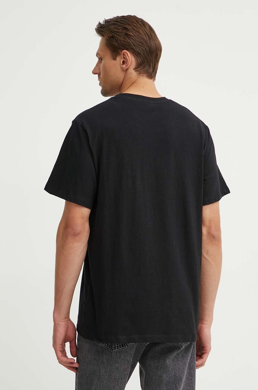 Μπλουζάκι με λινό μείγμα Les Deux χρώμα: μαύρο, LDM101176 φωτογραφία