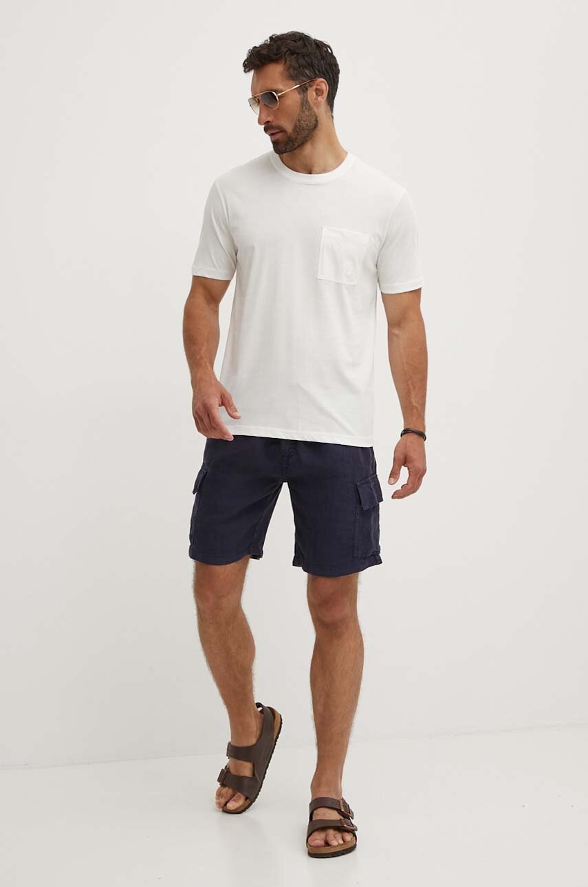 Βαμβακερό μπλουζάκι Vilebrequin TITAN ανδρικό, χρώμα: άσπρο, TTNU0P00 φωτογραφία