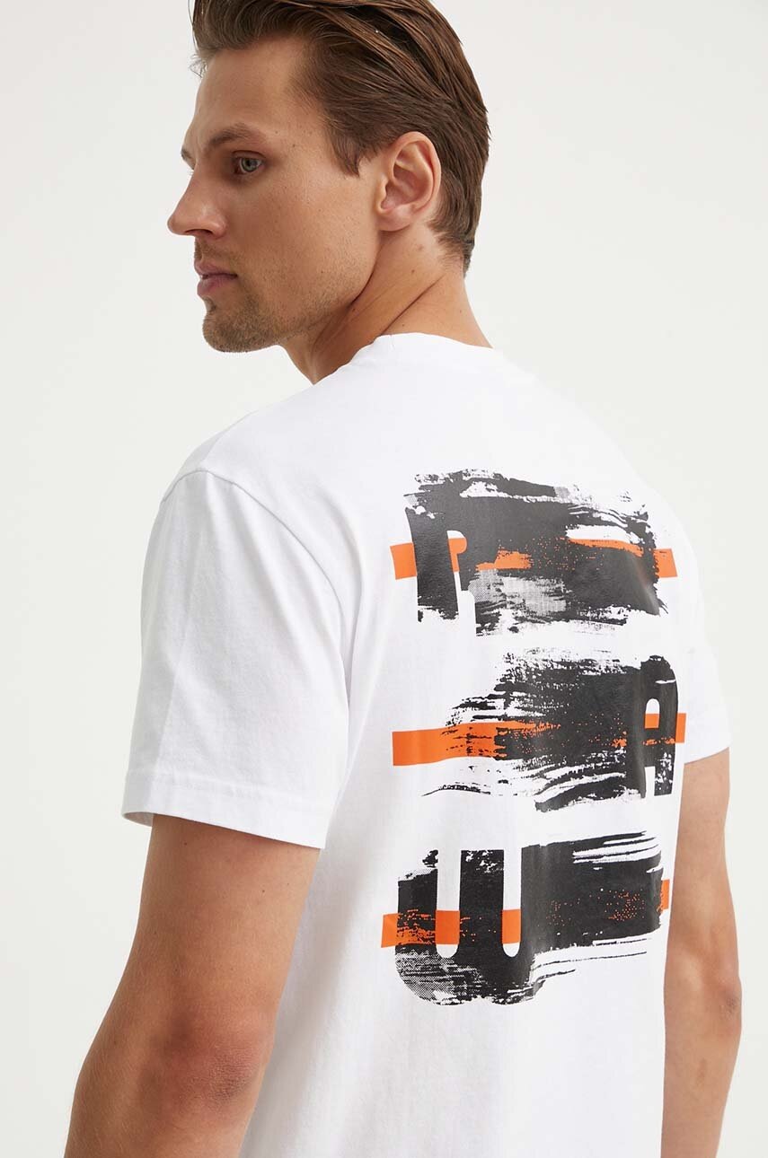 

Памучна тениска G-Star Raw в бяло с изчистен дизайн D24684-C336, Бял