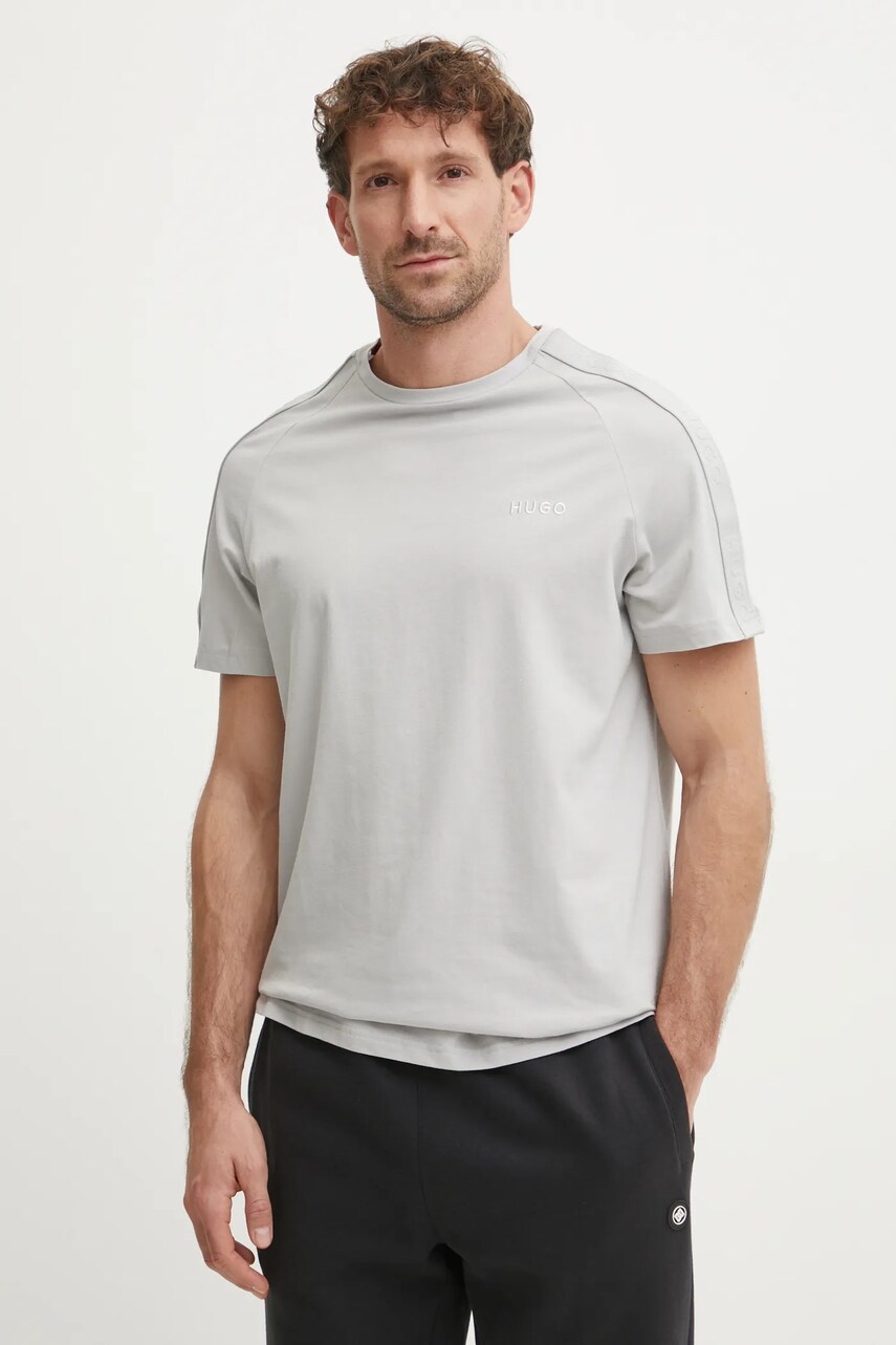 HUGO tricou lounge culoarea gri, neted, 50520480
