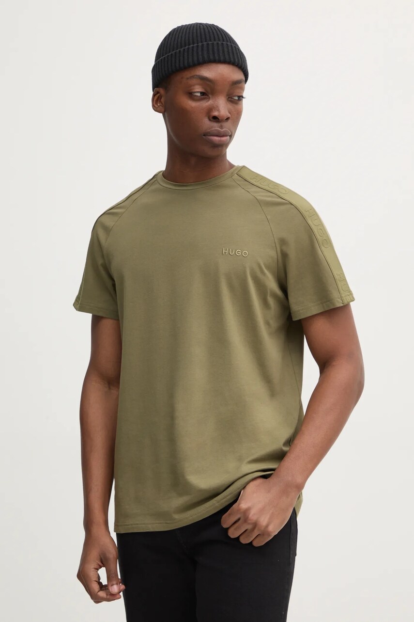 HUGO tricou lounge culoarea verde, uni, 50520480