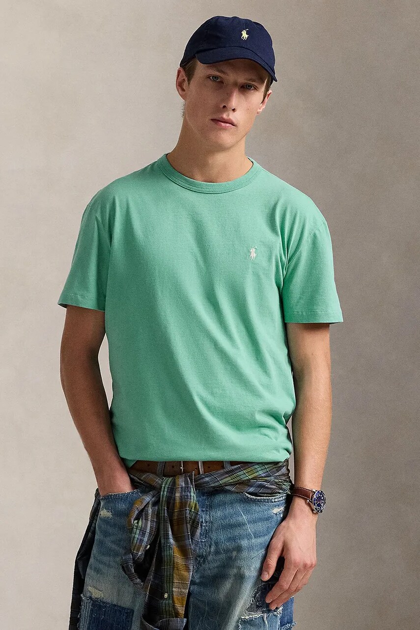 Levně Bavlněné tričko Polo Ralph Lauren černá barva, 710916698