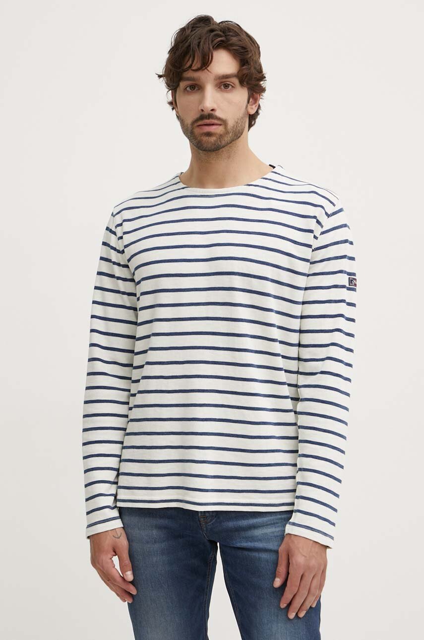 

Памучна блуза с дълги ръкави Polo Ralph Lauren в бежово с десен 710941992, Бежов