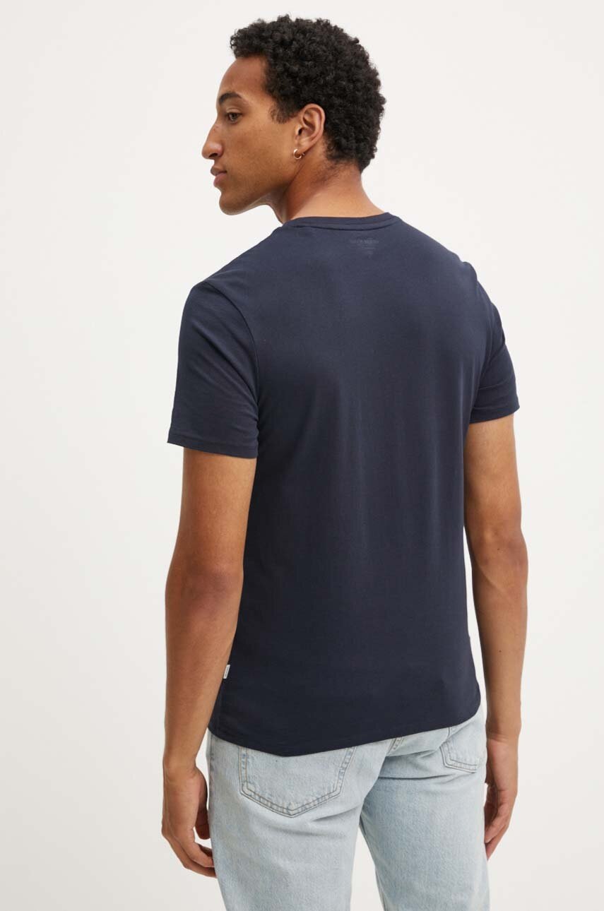 Guess Jeans pamut póló sötétkék, férfi, nyomott mintás, M4YI55 K8HM0 termék 2. képe