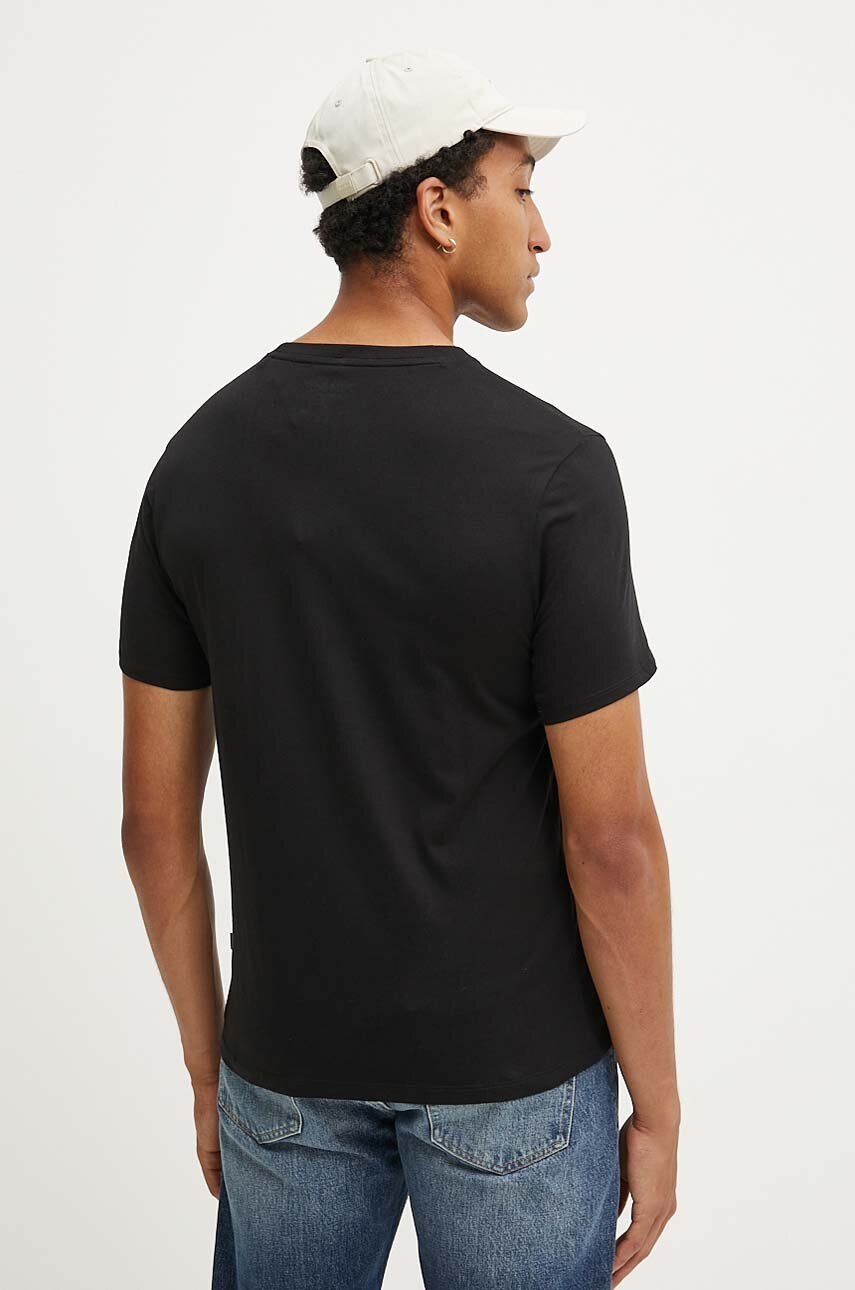 Guess Jeans pamut póló fekete, férfi, nyomott mintás, M4YI55 K8HM0 termék 2. képe