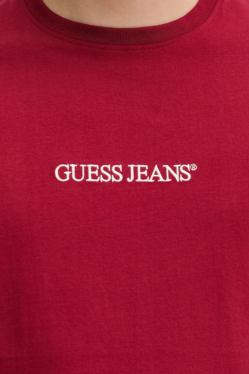 Βαμβακερό μπλουζάκι Guess Jeans ανδρικό, χρώμα: μπλε, M4YI52 K8HM0 φωτογραφία