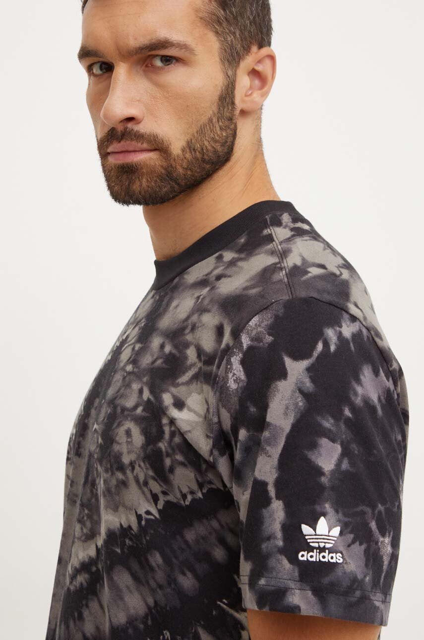 

Памучна тениска adidas Originals Tie-Dyed 2 Tee в черно с десен IZ0091, Черен