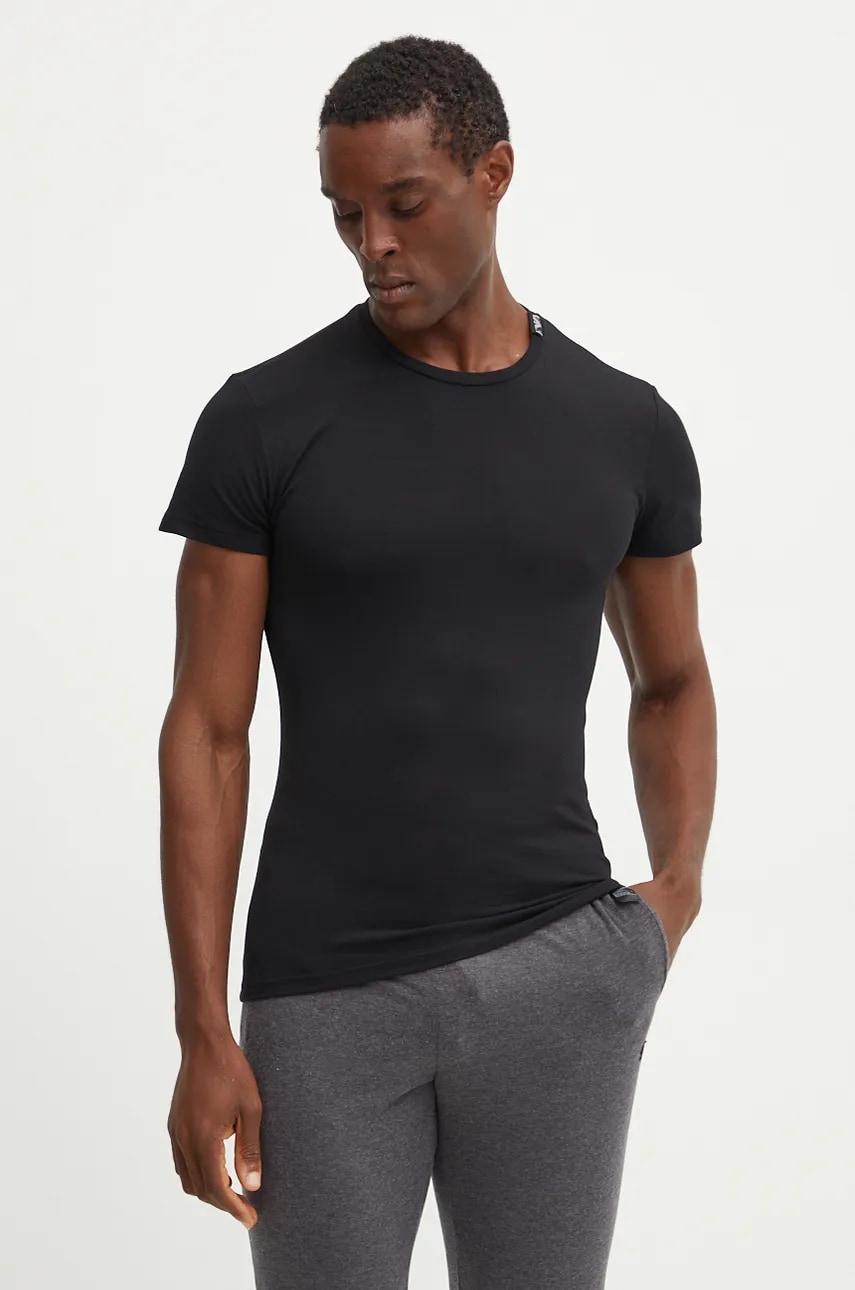 Футболка лаунж Emporio Armani Underwear цвет чёрный однотонная 111035 4F531 Футболка лаунж Emporio Armani Underwear цвет чёрный однотонная 111035 4F531
