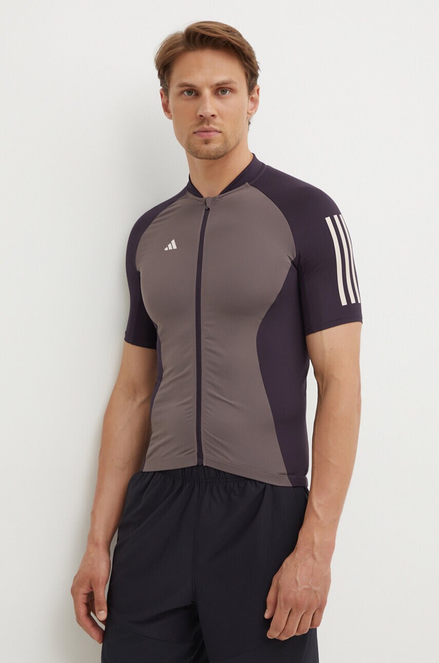adidas Performance tricou de ciclism Essentials culoarea gri, modelator, IT3425