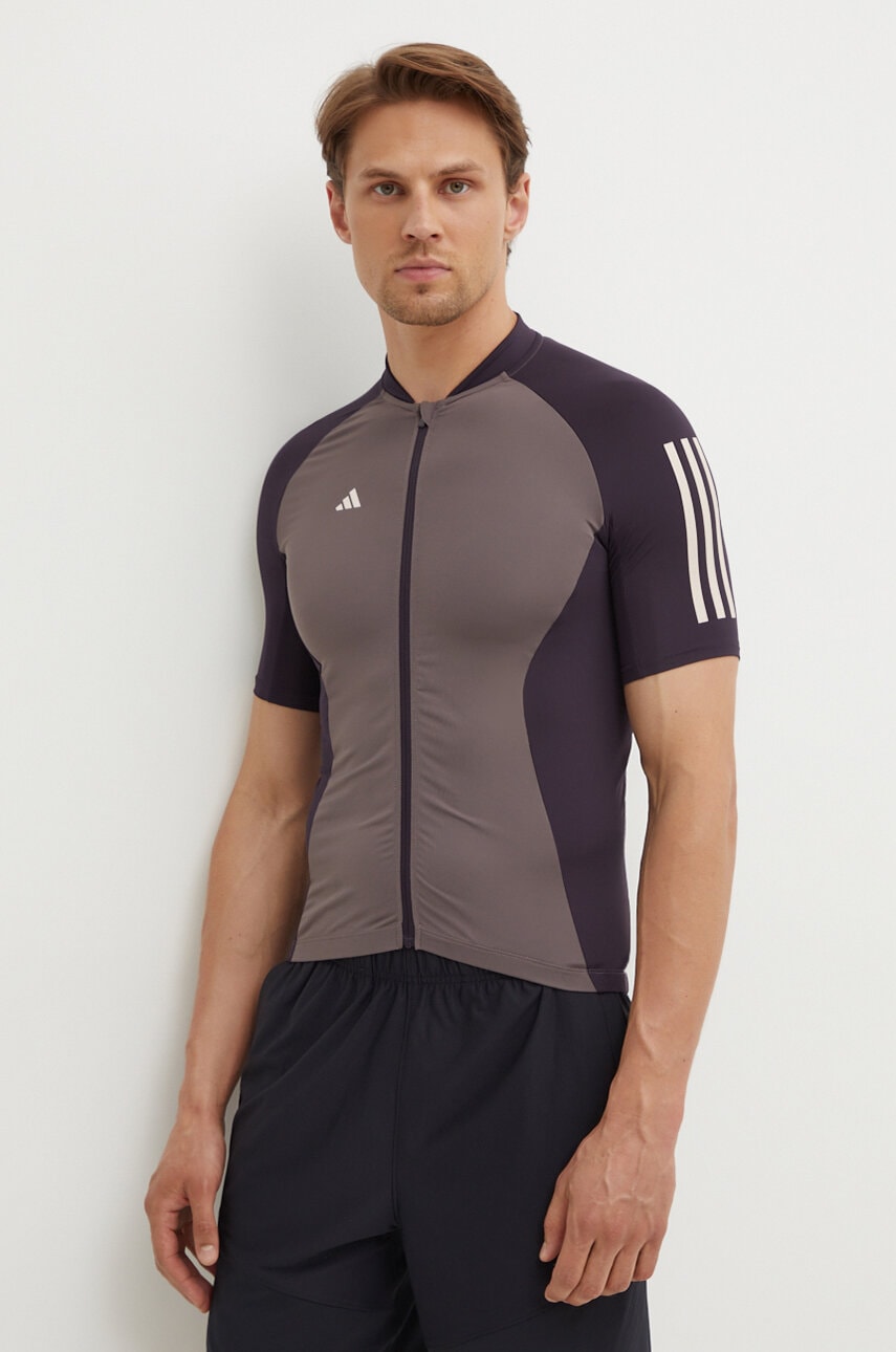 adidas Performance tricou de ciclism Essentials culoarea gri, modelator, IT3425