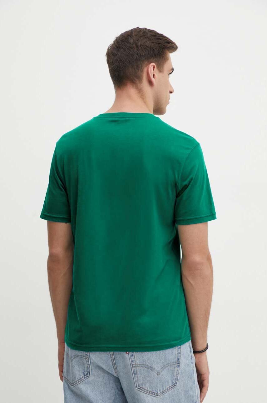 Βαμβακερό μπλουζάκι United Colors of Benetton ανδρικό, χρώμα: πράσινο, 3I1XU1096 φωτογραφία