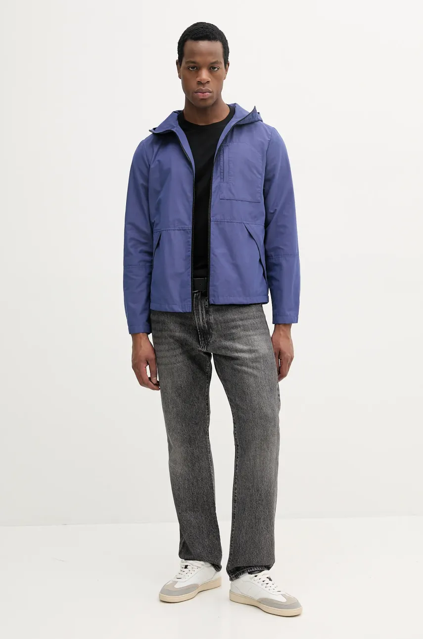 Хлопковая футболка United Colors of Benetton мужская цвет фиолетовый с принтом 3I1XU1096 Хлопковая футболка United Colors of Benetton мужская цвет фиолетовый с принтом 3I1XU1096