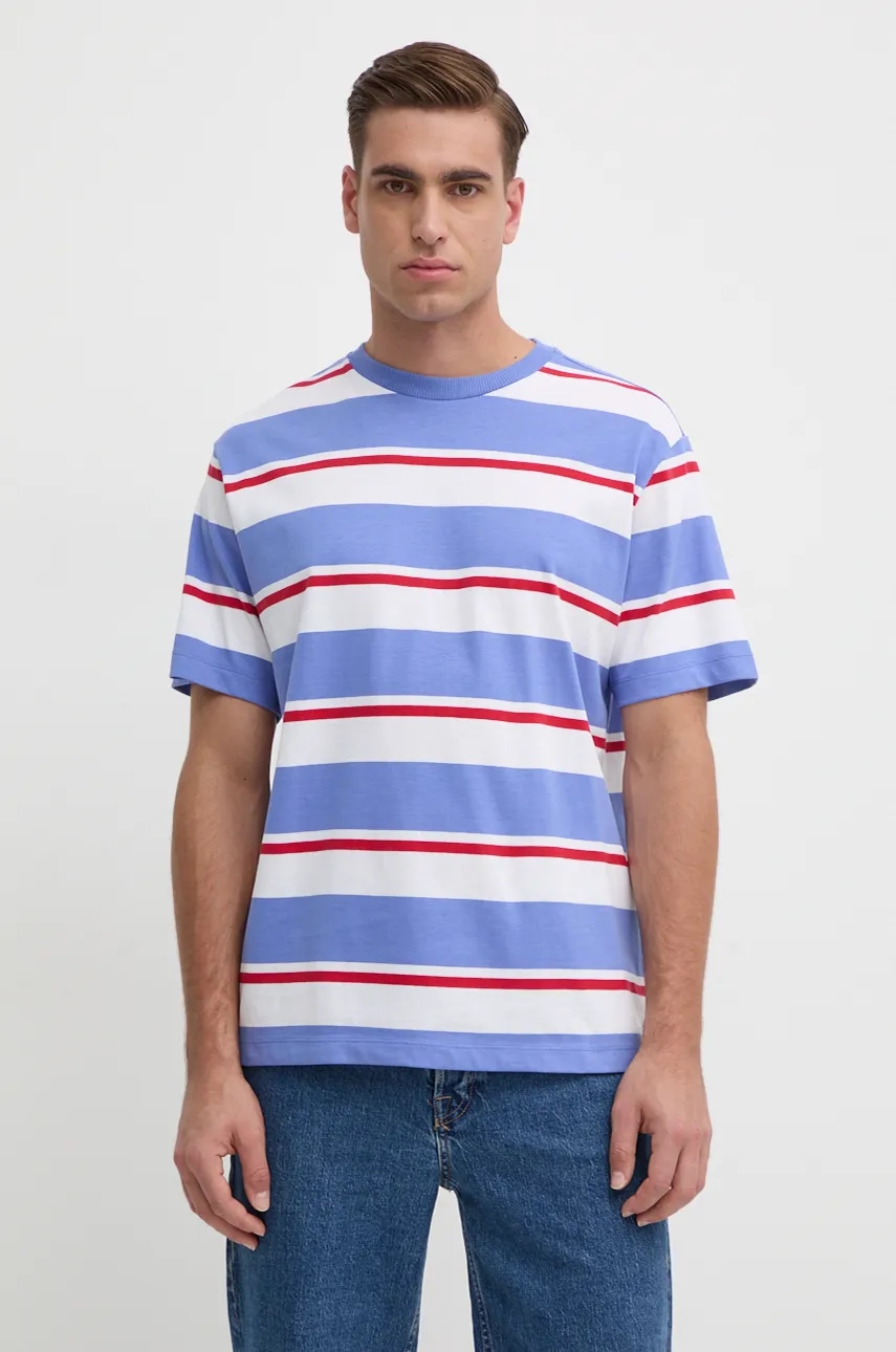 United Colors of Benetton tricou din bumbac barbati, culoarea violet, modelator, 38Y3U109J