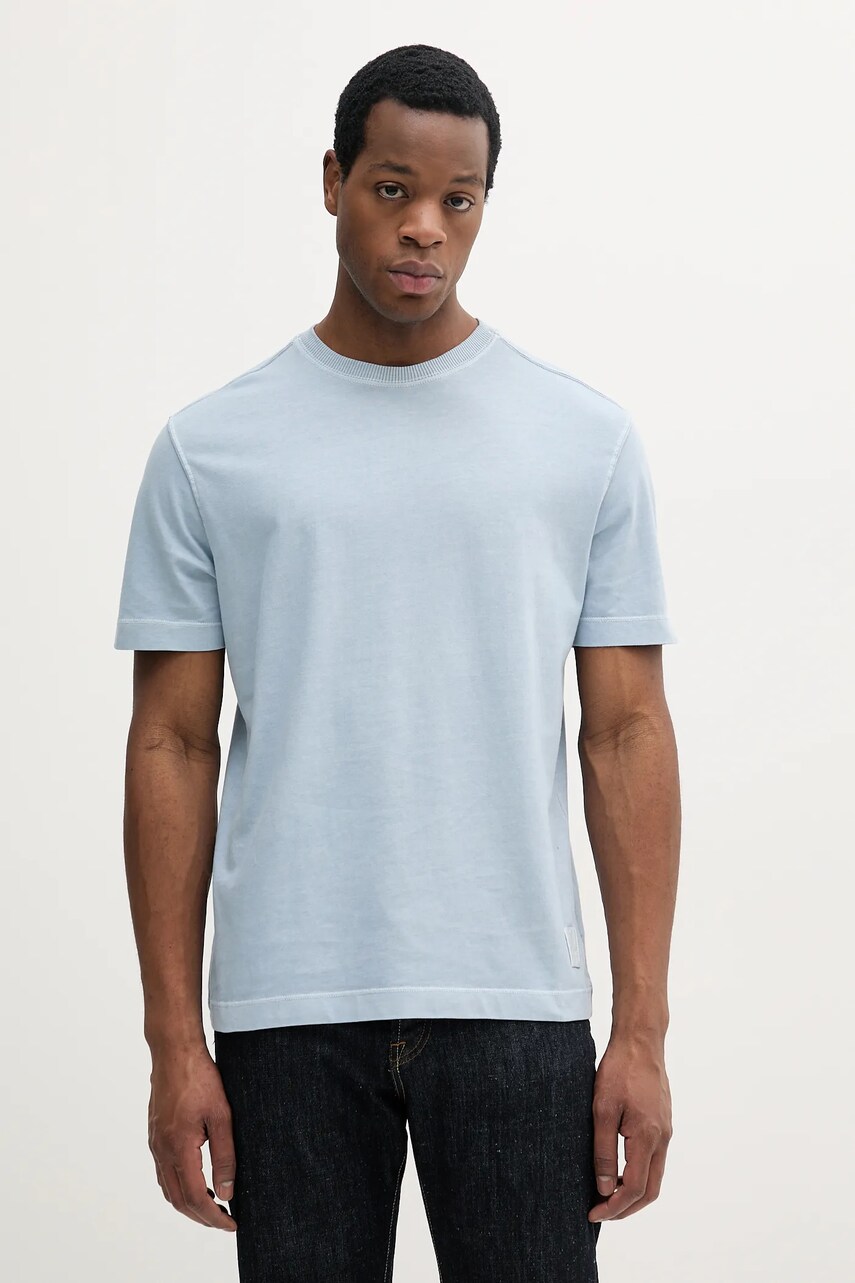 United Colors of Benetton tricou din bumbac barbati, uni, 3ZITU1098
