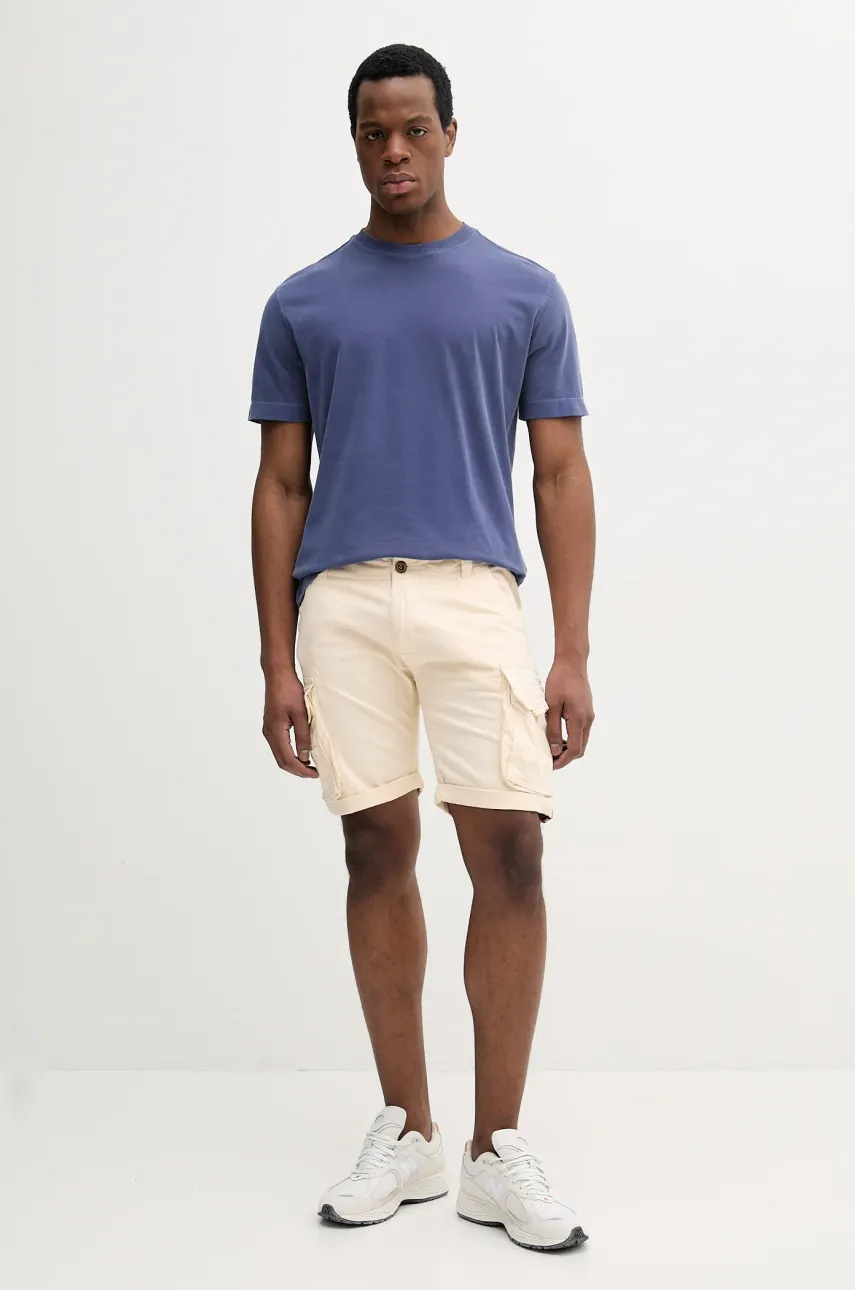 Хлопковая футболка United Colors of Benetton мужская однотонная 3ZITU1098 Хлопковая футболка United Colors of Benetton мужская однотонная 3ZITU1098