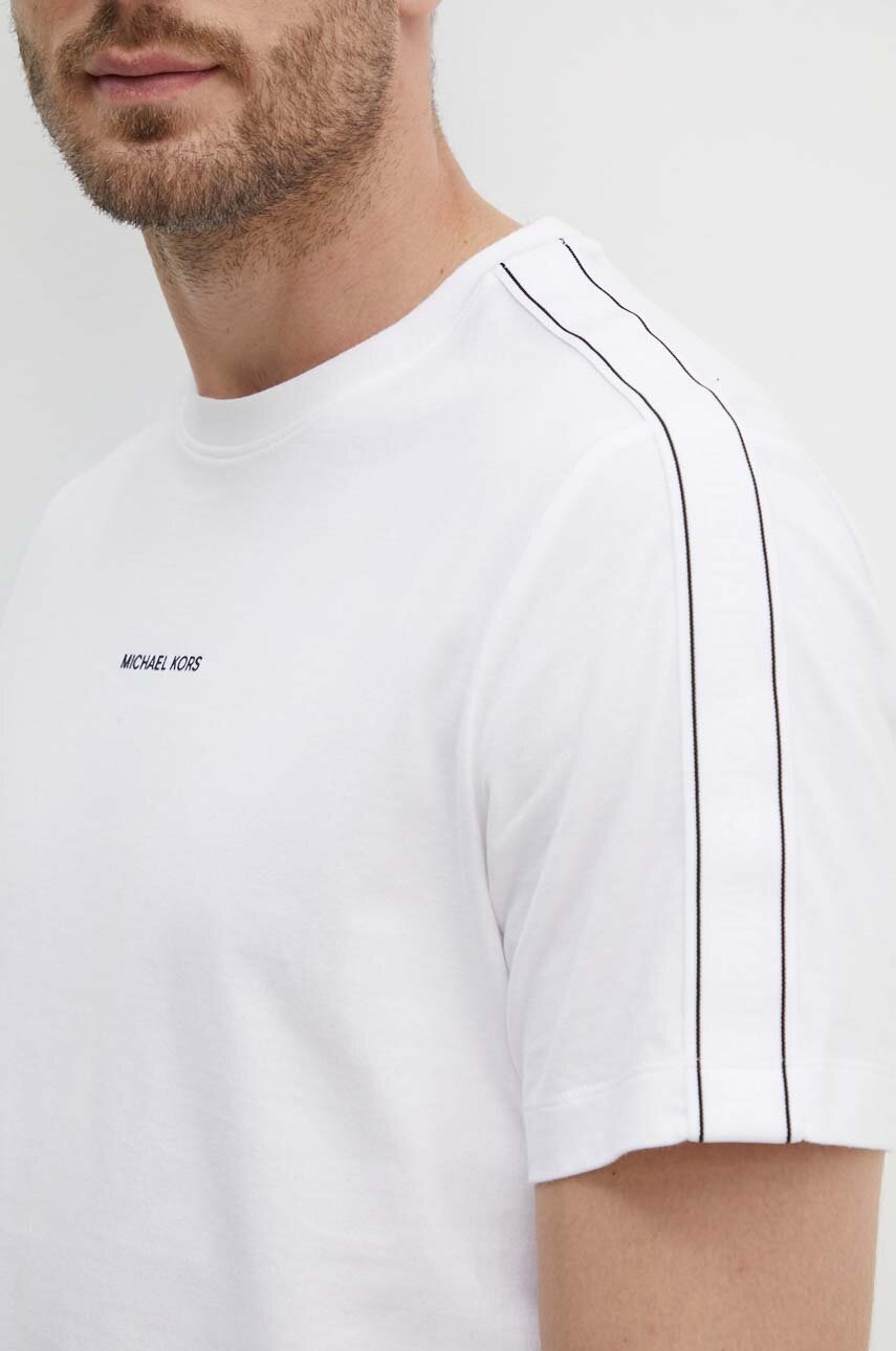 Βαμβακερό μπλουζάκι Michael Kors ανδρικό, χρώμα: άσπρο, CT4524E1V2 φωτογραφία