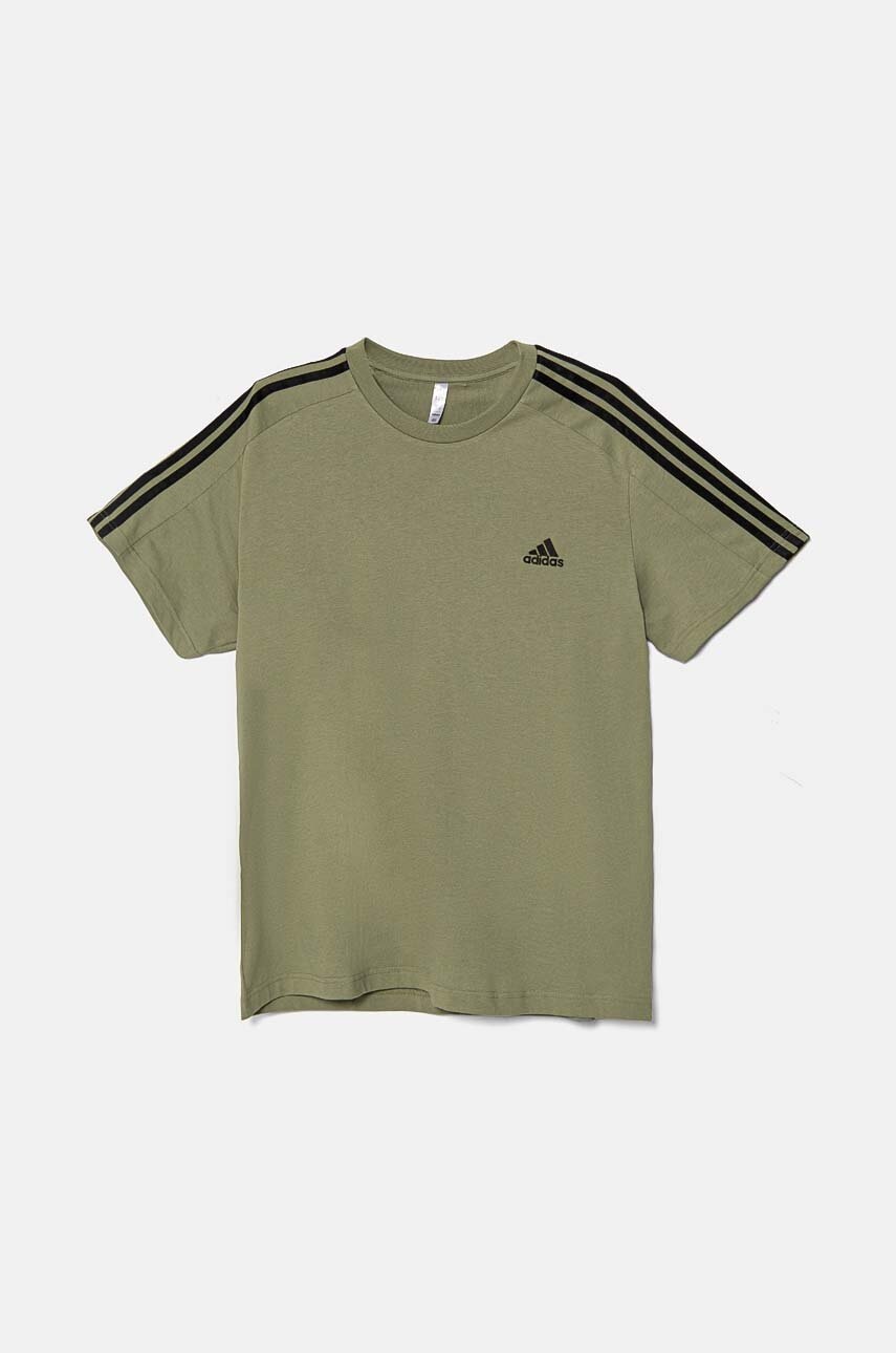 

Памучна тениска adidas Essentials в зелено с апликация JE0346, Зелен