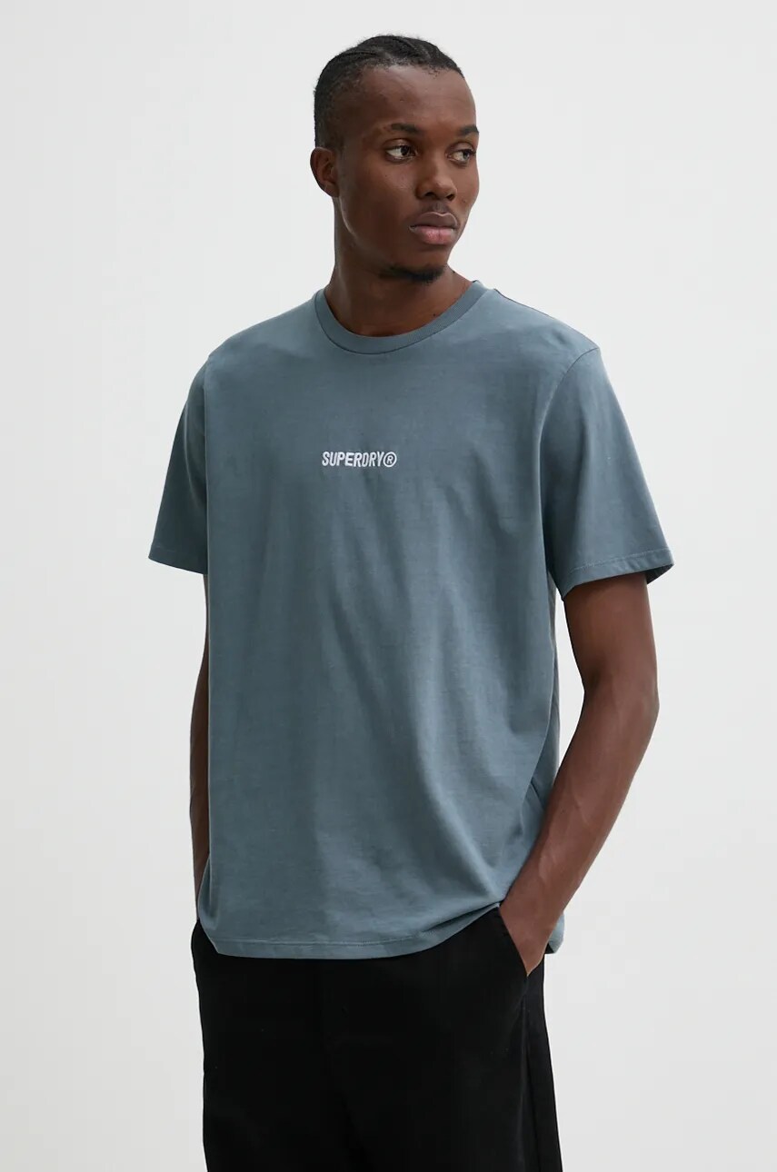 Superdry tricou din bumbac barbati, cu imprimeu, M1012028A-9VC