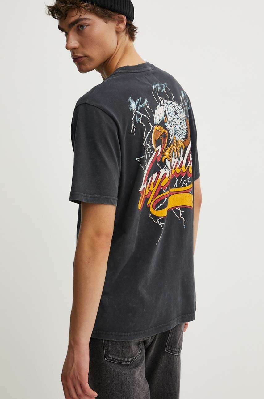

Памучна тениска Superdry в черно с принт M1012047A-8IW, Черен