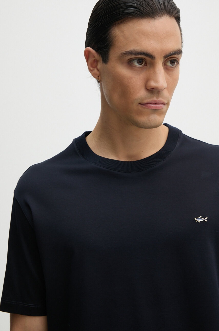Paul&Shark tricou din bumbac barbati, culoarea albastru marin, neted, 14311614