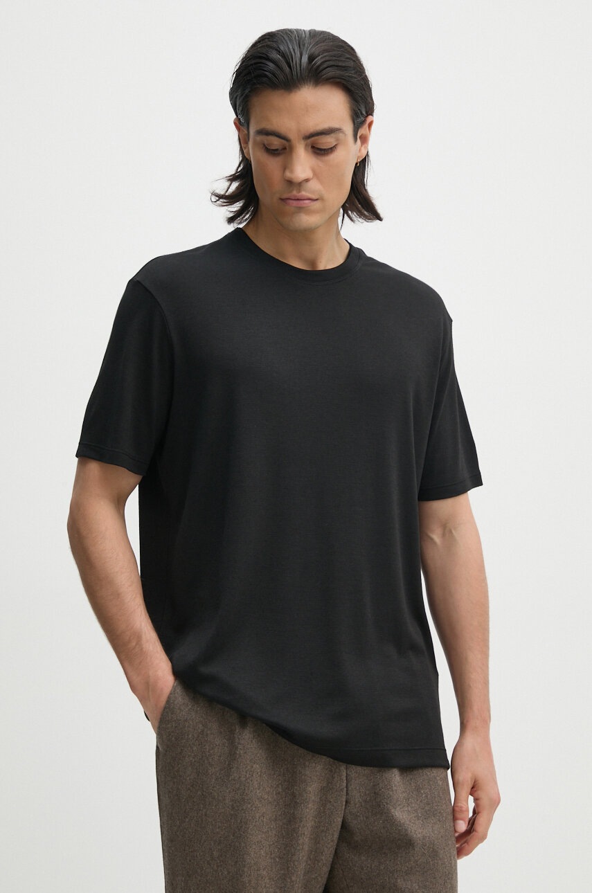 Paul&Shark tricou barbati, culoarea negru, neted, 14311640