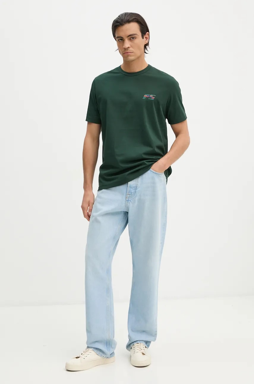 Футболка PS Paul Smith мужская цвет зелёный с принтом M2R.090Z.NP4822 Футболка PS Paul Smith мужская цвет зелёный с принтом M2R.090Z.NP4822