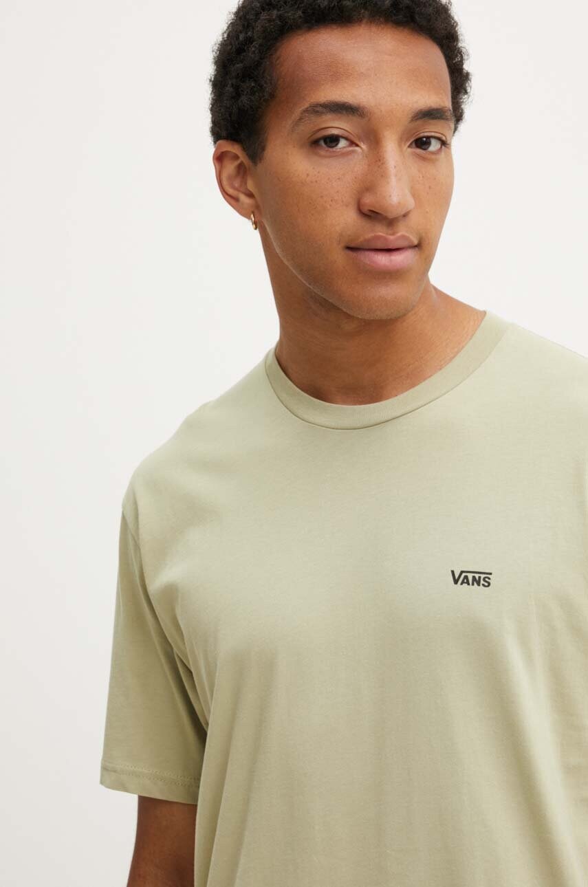 Vans tricou din bumbac barbati, culoarea verde, cu imprimeu, VN0A3CZED3Z1