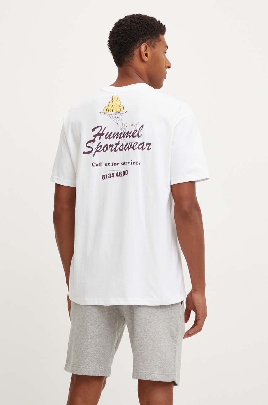 Βαμβακερό μπλουζάκι Hummel Hummel x Peanuts ανδρικό, χρώμα: άσπρο, 226086 φωτογραφία