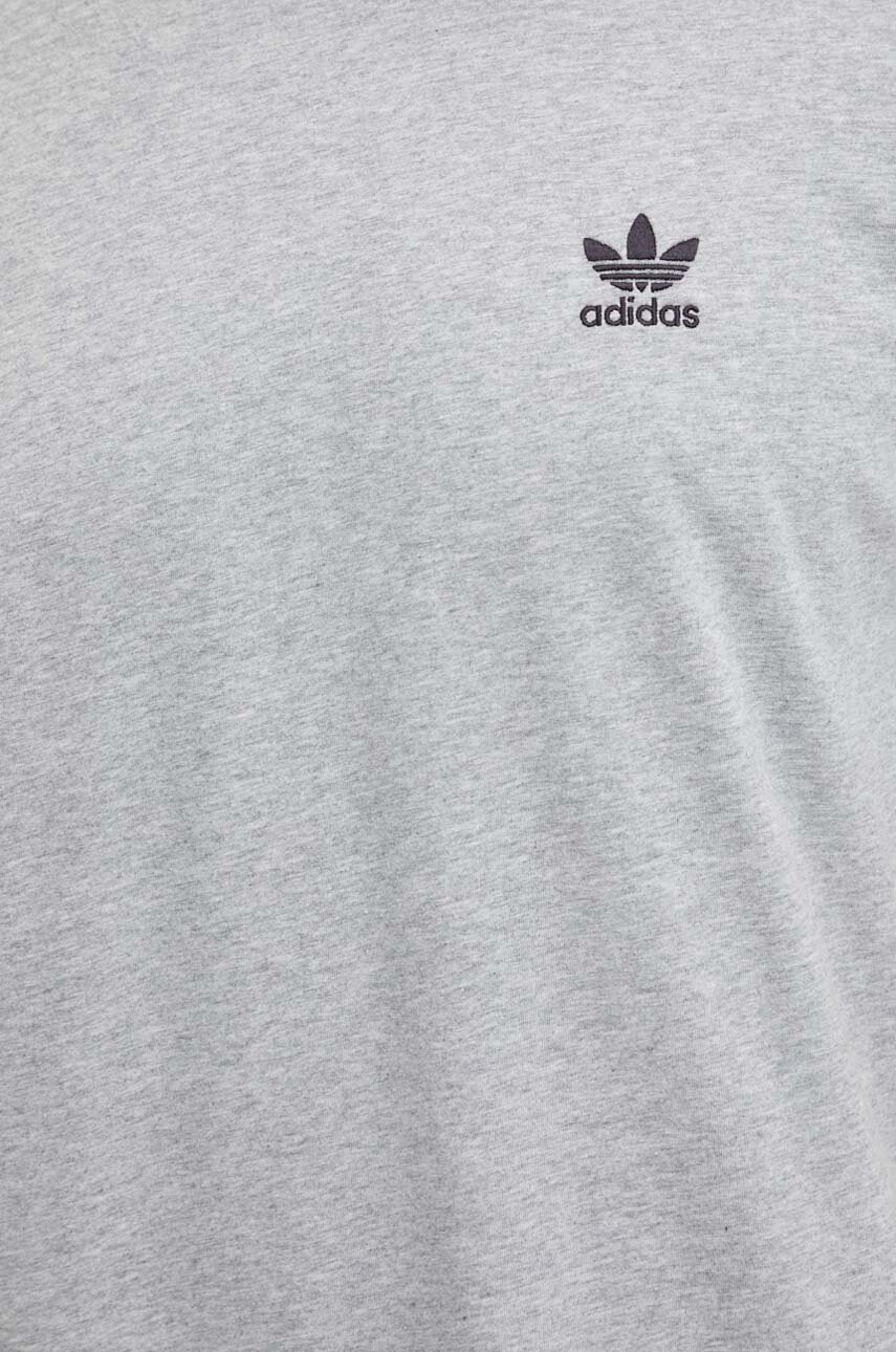 Бавовняна футболка adidas Originals чоловіча колір сірий меланж IZ2096 