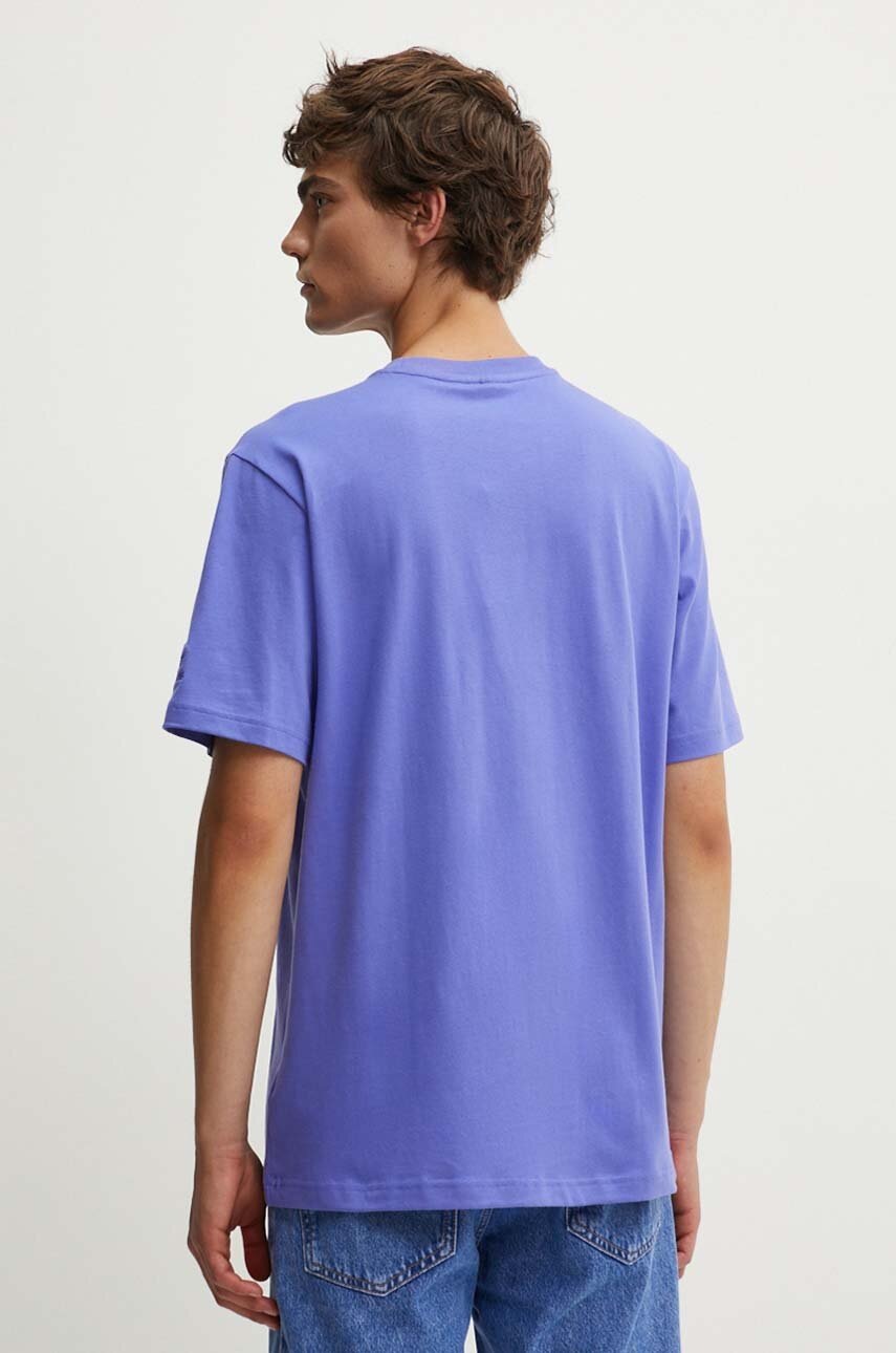 Βαμβακερό μπλουζάκι adidas Originals ανδρικό, χρώμα: μοβ, IZ2584 φωτογραφία