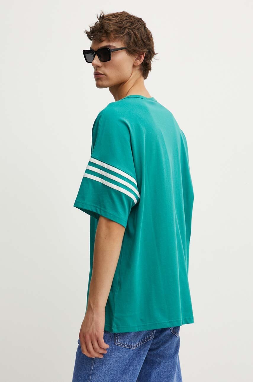 Βαμβακερό μπλουζάκι adidas Originals ανδρικό, χρώμα: τιρκουάζ, JF9136 φωτογραφία