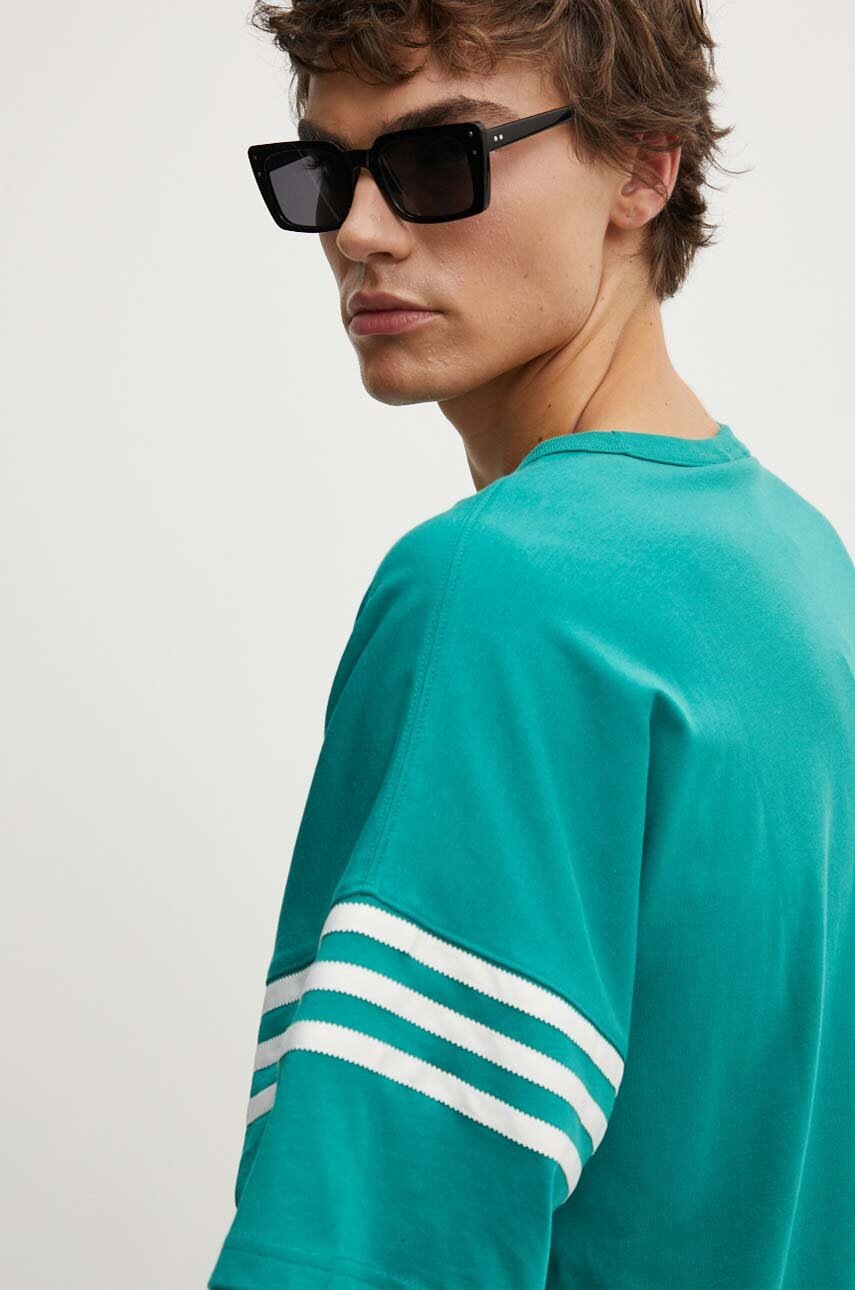 Βαμβακερό μπλουζάκι adidas Originals ανδρικό, χρώμα: τιρκουάζ, JF9136 φωτογραφία