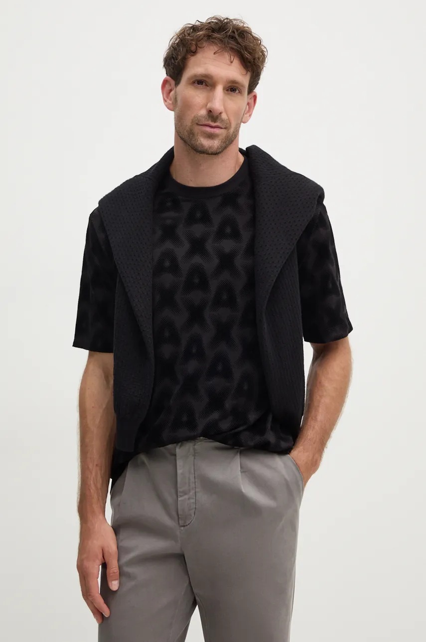 

Тениска Armani Exchange в черно с десен XM000061 AF10356, Черен