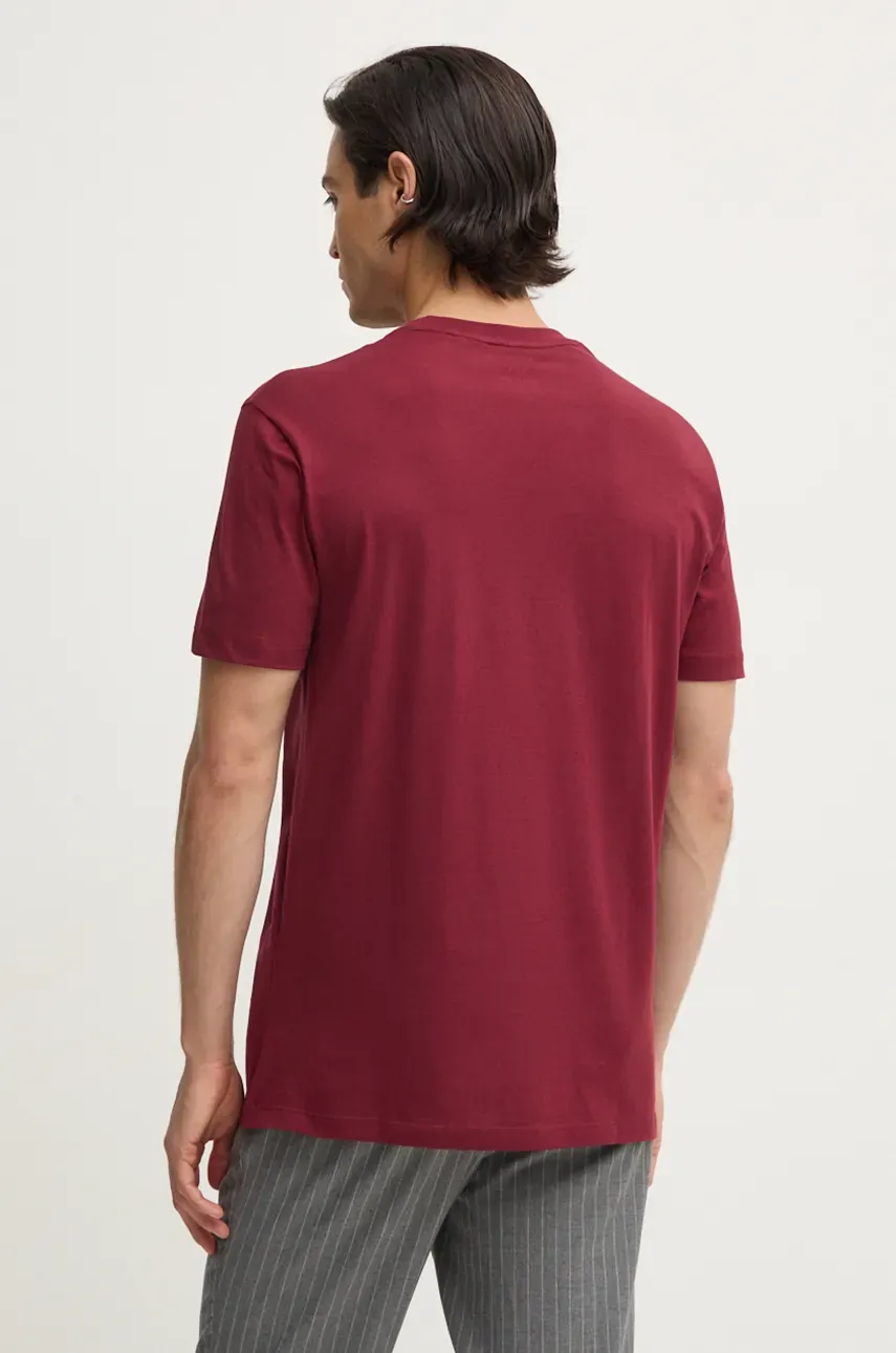 Хлопковая футболка Armani Exchange мужская цвет бордовый с принтом XM000127 AF10356 Хлопковая футболка Armani Exchange мужская цвет бордовый с принтом XM000127 AF10356