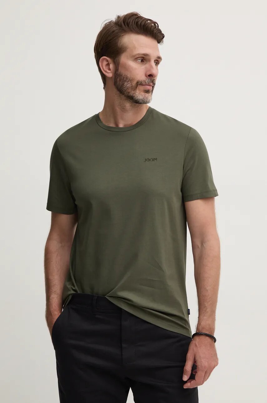Joop! tricou din bumbac barbati, culoarea verde, neted, 30041080