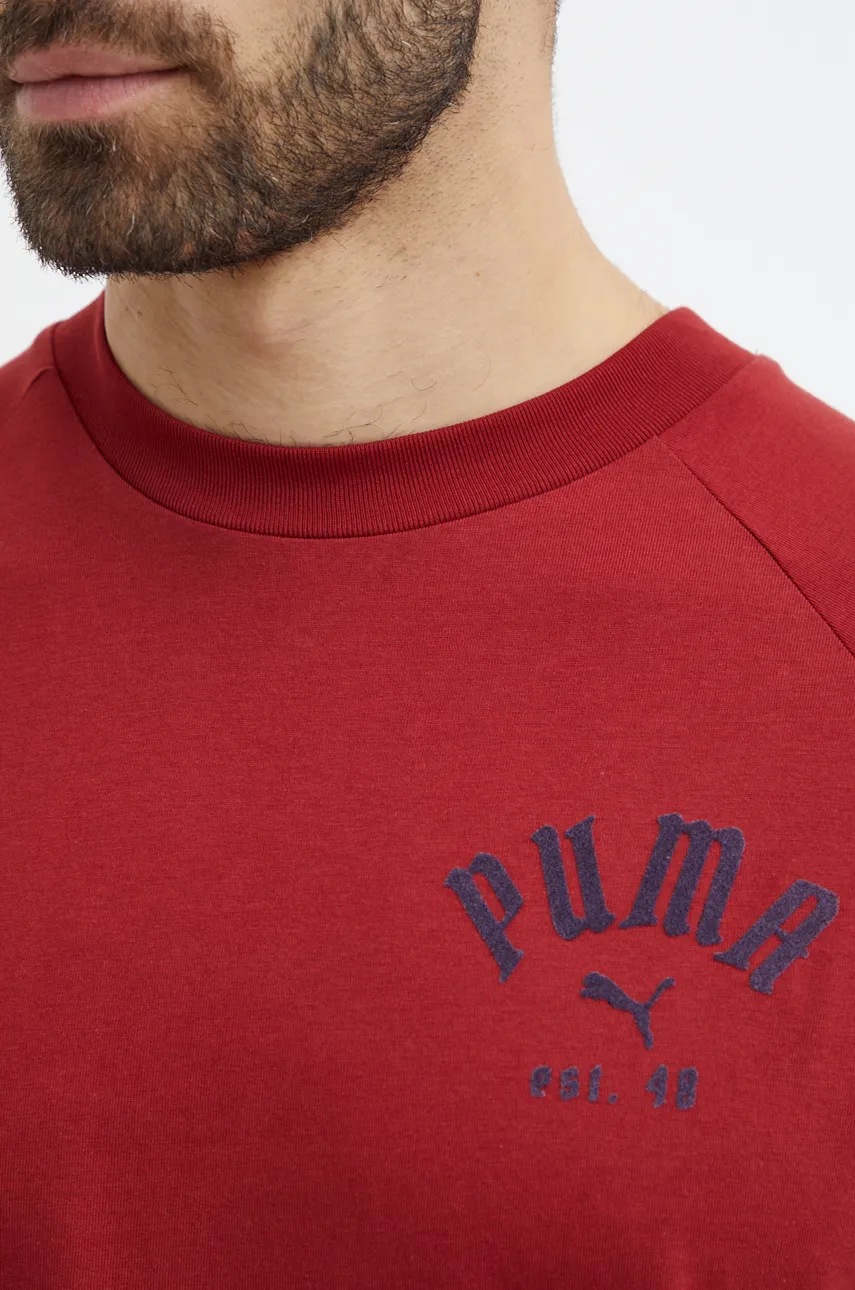 Футболка Puma Classics Play Paris чоловіча колір червоний однотонна 626767 